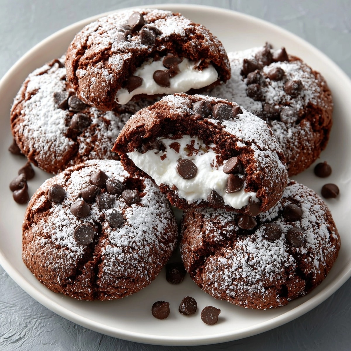 Imagine the rich chocolate flavor from these homemade Hot Cocoa Marshmallow-Stuffed Cookies; ready in minutes!