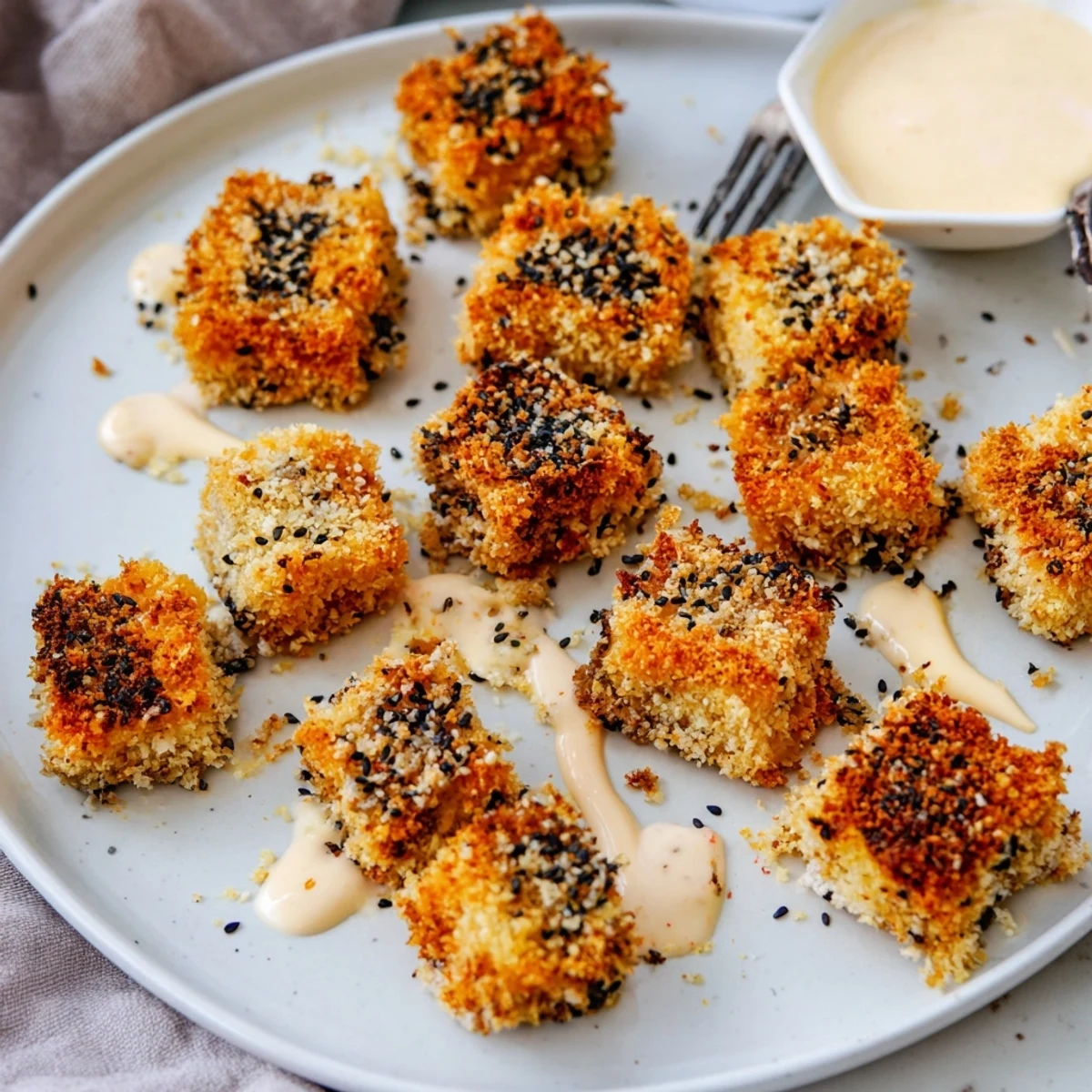 Savory Golden Sesame Tofu