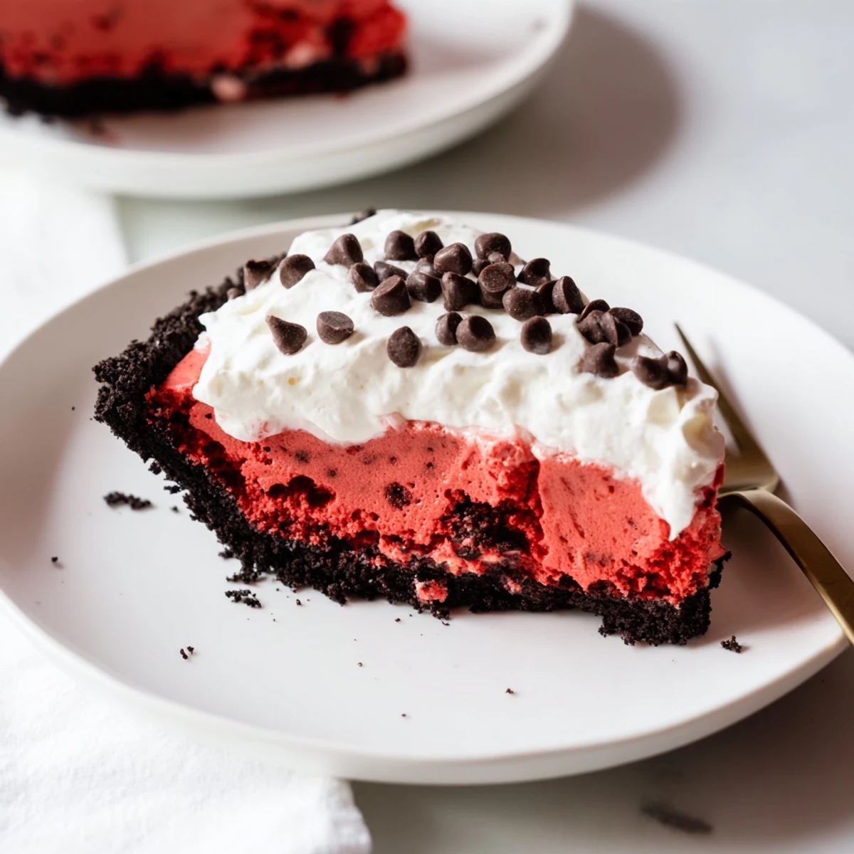 Red Velvet Cookie Dough Pie