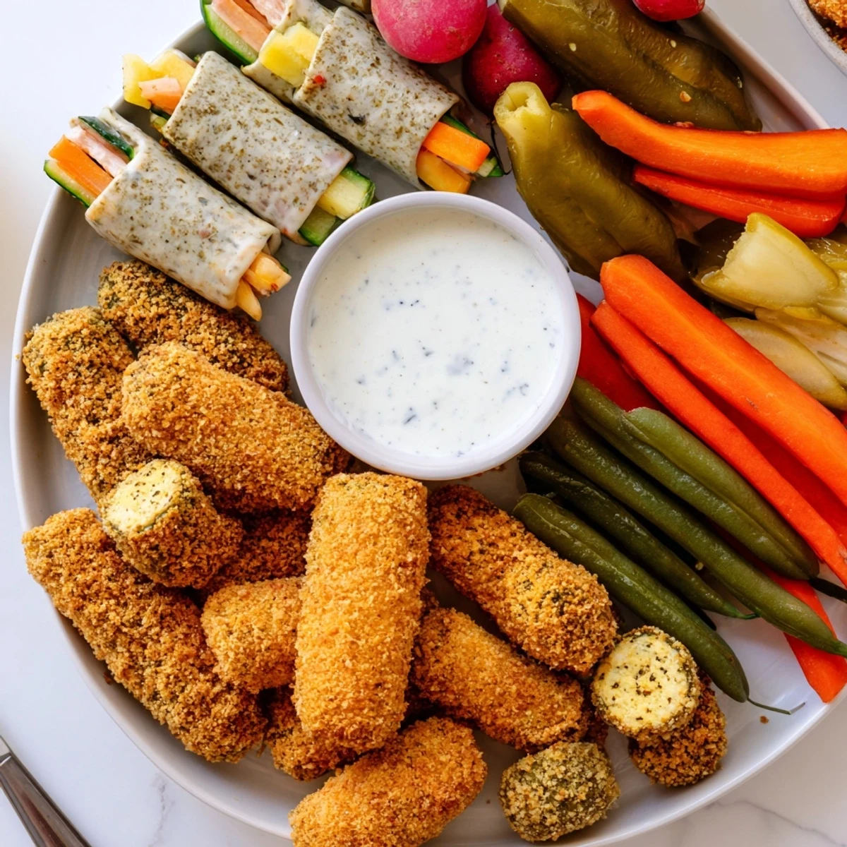 Crispy fried pickles from the Pickle Lovers Meal, served with tangy dipping sauce.  