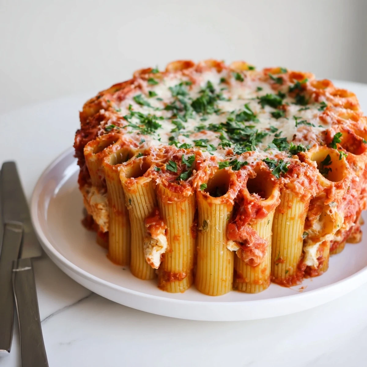 Honeycomb Pasta Cake Bake