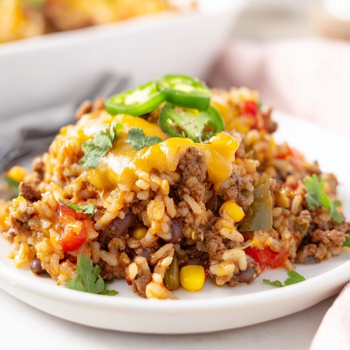 Tex-Mex Beef Rice Casserole