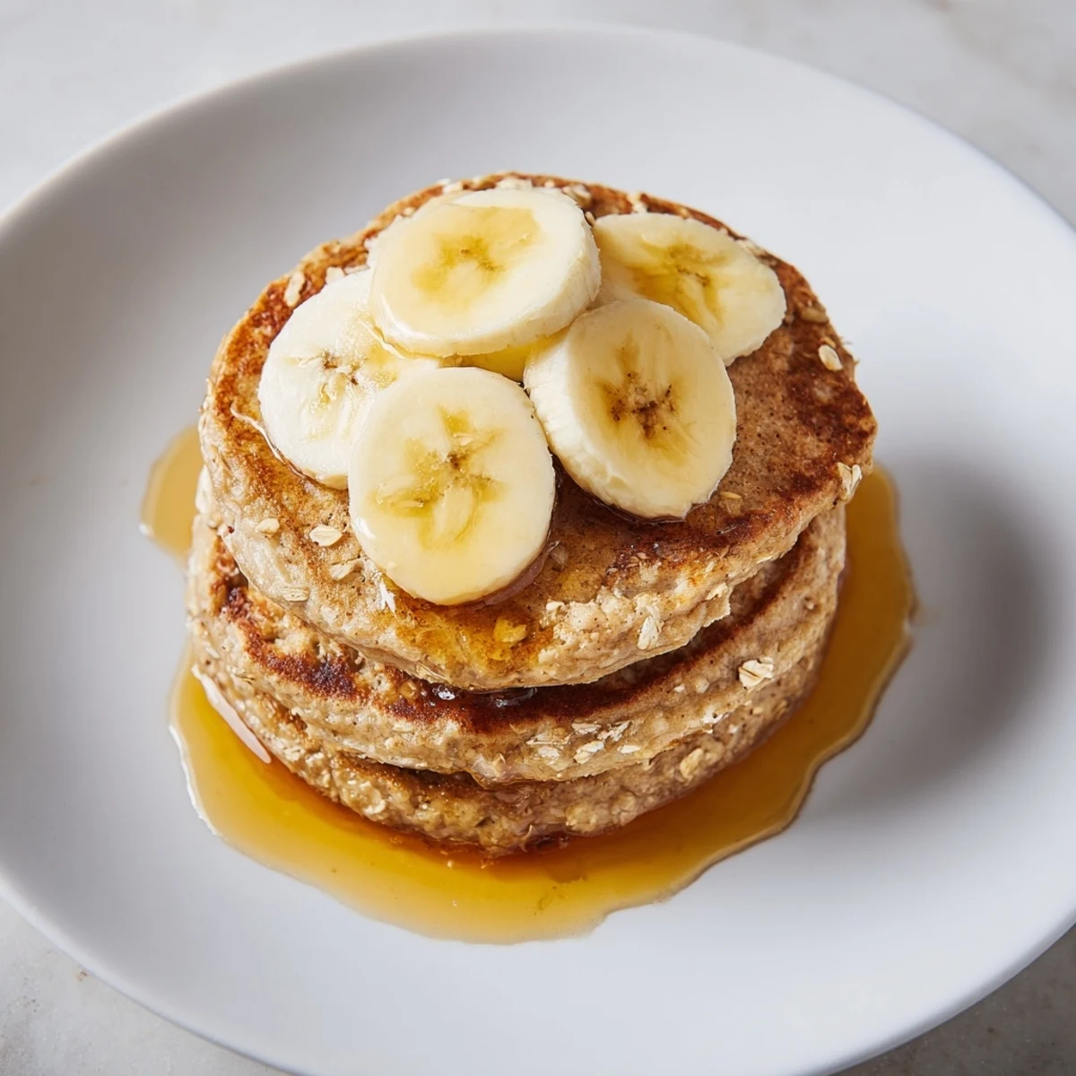 Banana Oat Fluffy Pancakes