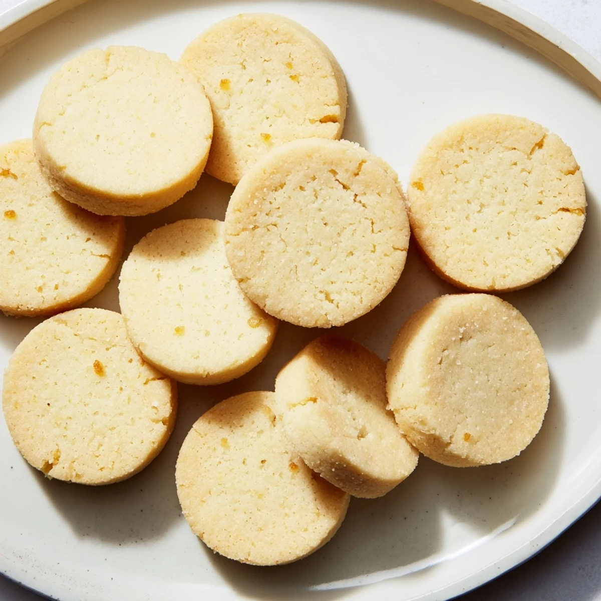 Golden, crisp edges on perfectly baked classic shortbread cookies ready to share or enjoy.