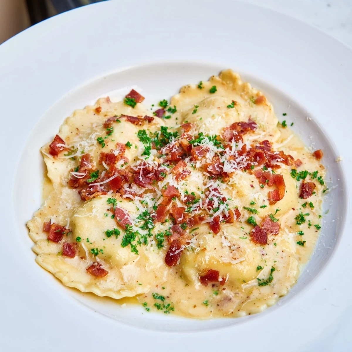 Olive Garden Ravioli Carbonara