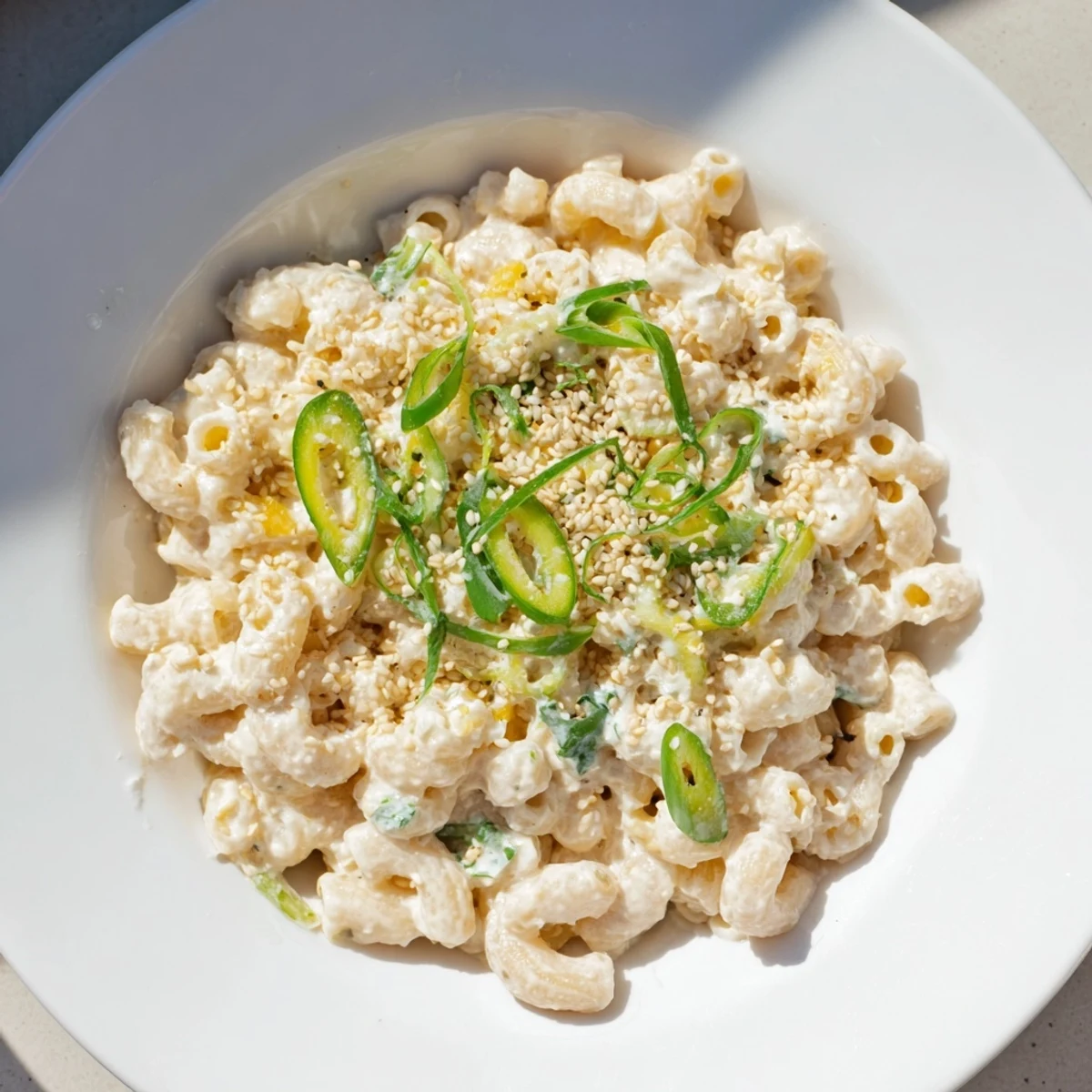 Savory Japanese-inspired creamy miso ditalini, a delicious fusion pasta dish perfect for a weeknight dinner.