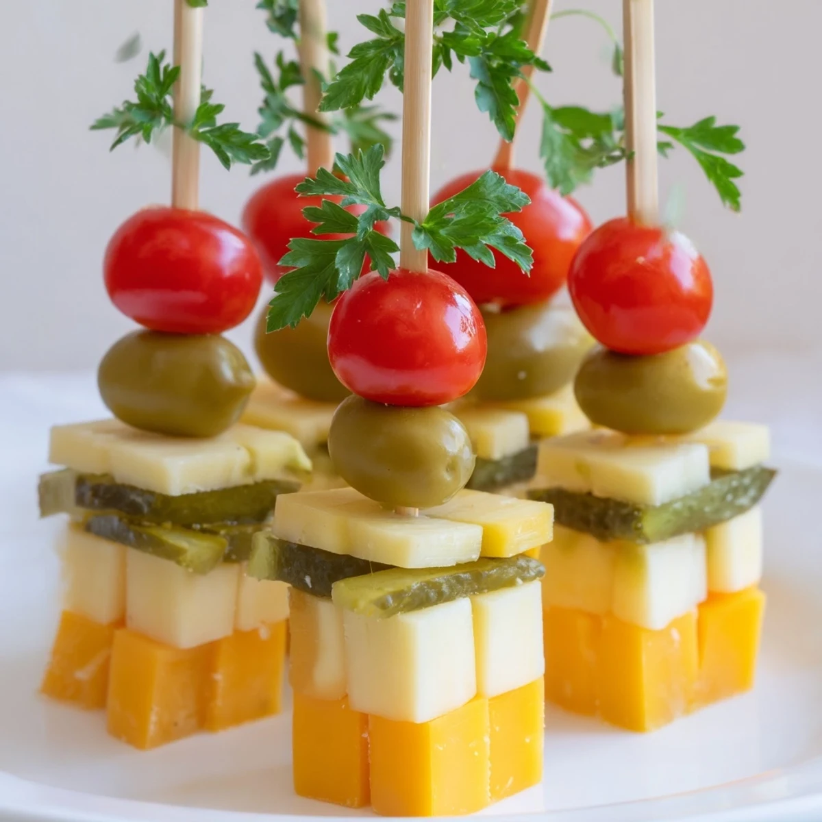 Festive Cube Cheese Stack