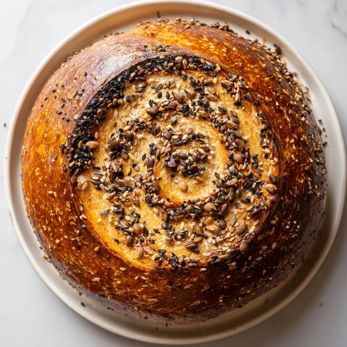 Fibonacci Spiral Growth Bread