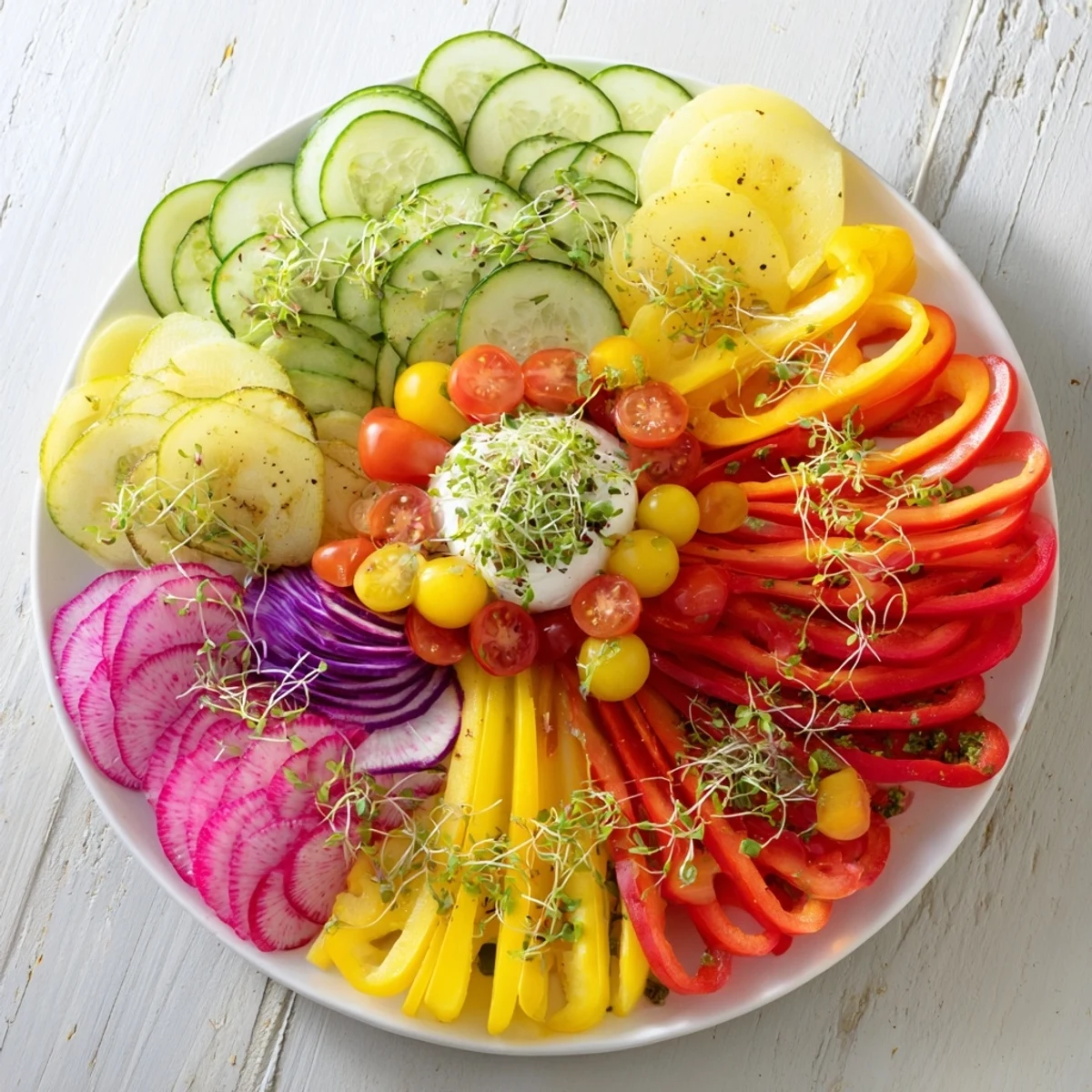 Radial Symmetry Sunburst Platter