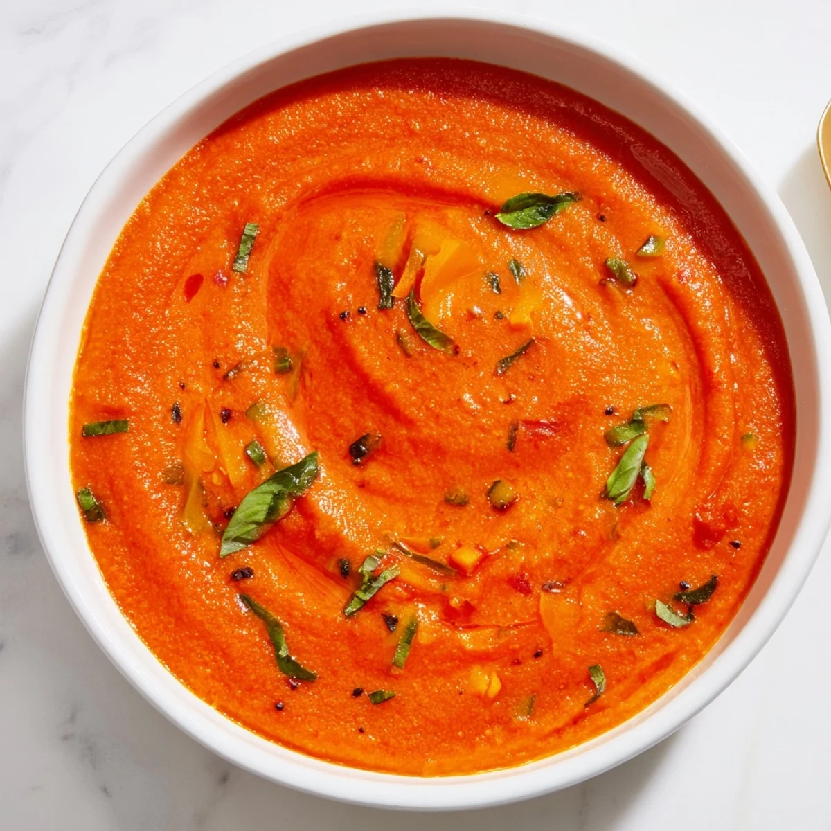 Vibrant Veggie-Loaded Tomato Pasta Sauce with a smooth texture; perfect for pasta night.