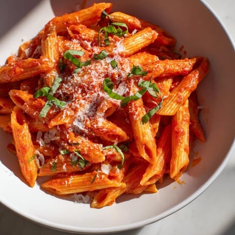 Steaming hot bowl of microwave pasta, perfectly cooked and glistening with marinara sauce.