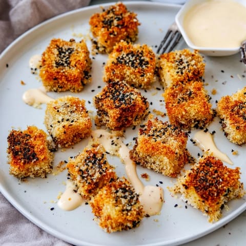 Savory Golden Sesame Tofu