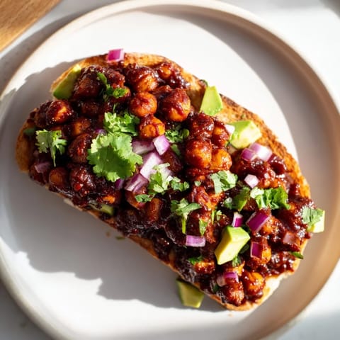 Smoky BBQ Chickpeas Toast