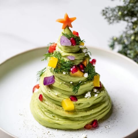 Whipped Avocado Christmas Tree