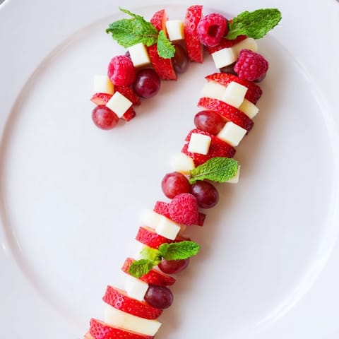Candy Cane Stripe Fruit Cheese