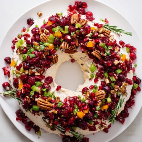Cranberry Feta Dip Wreath
