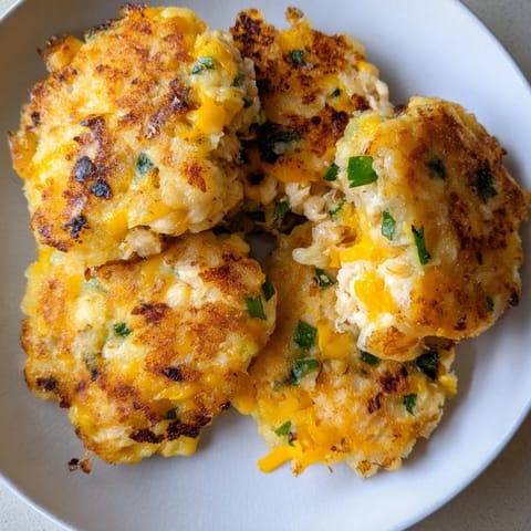 Savory Potato and Chicken Cakes: imagine the aroma of golden, pan-fried goodness ready for enjoying.