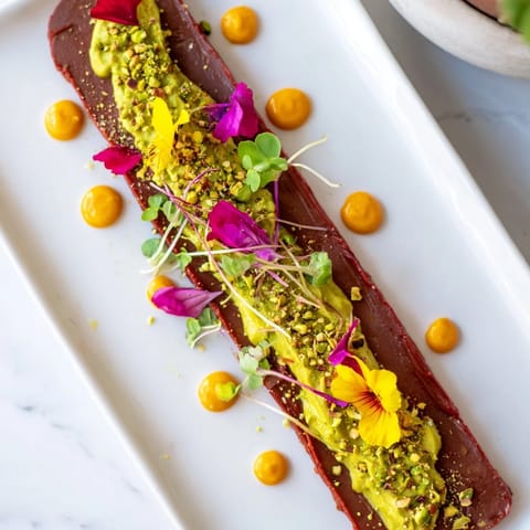 Modernist Stripe Vegetable Purée