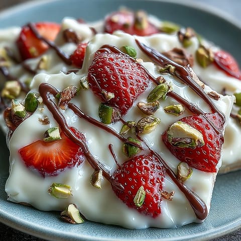 Valentine Strawberry Yogurt Bark