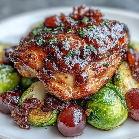 Balsamic Chicken with Brussels