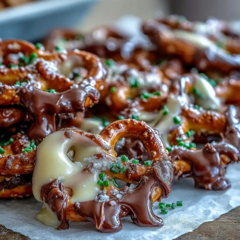 St Patricks Shamrock Pretzel Bites
