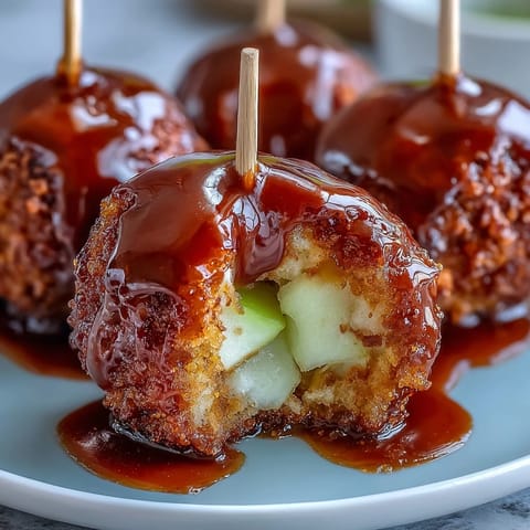Mini Candy Apple Bites arranged on a tray, vibrant red candy shell contrasting with crisp green apple inside.