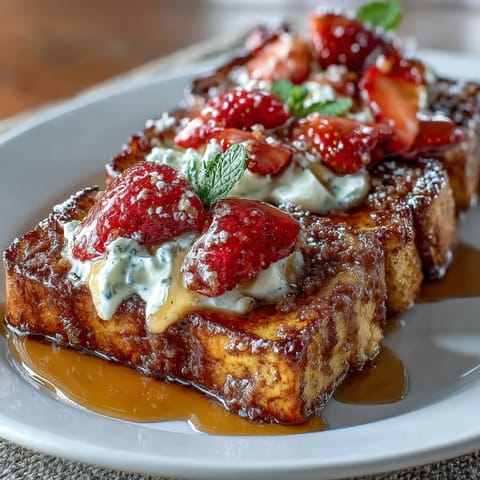 Spring Brunch Strawberry French Toast Bake with fresh strawberries and creamy vanilla custard, baked golden and ready to serve at your next brunch gathering.