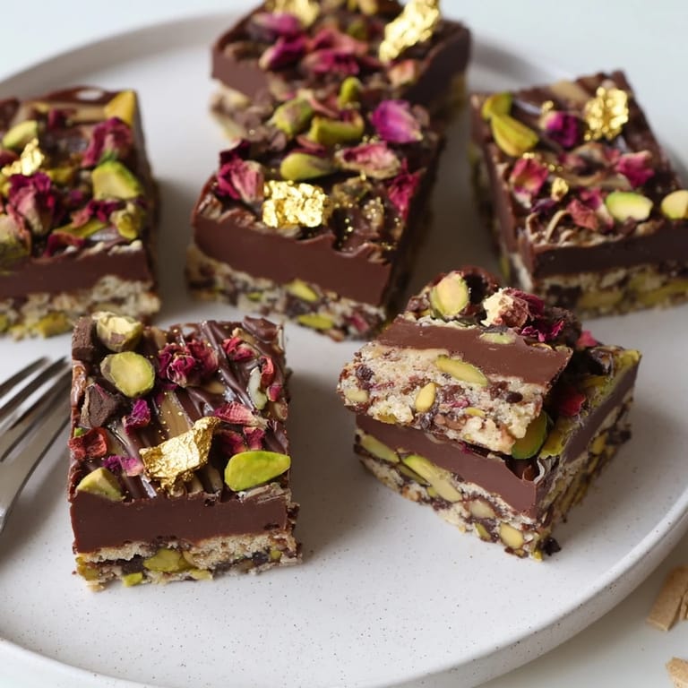 Richly layered chocolate bar inspired creations featuring crunchy biscuits and toasted coconut.  