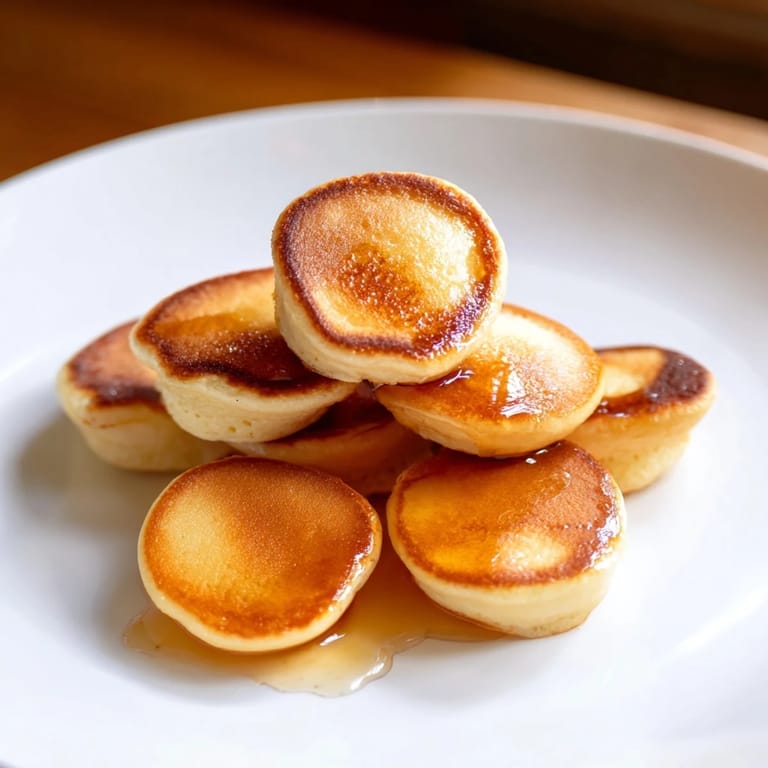 A bowl full of adorable pancake cereal, small and fluffy, ready to be enjoyed with milk.