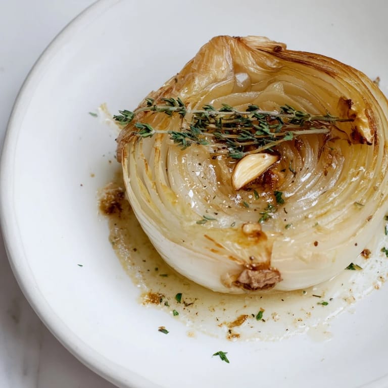Fork-tender Onion Boil, wrapped in foil, infused with garlic and herbs after slow roasting.