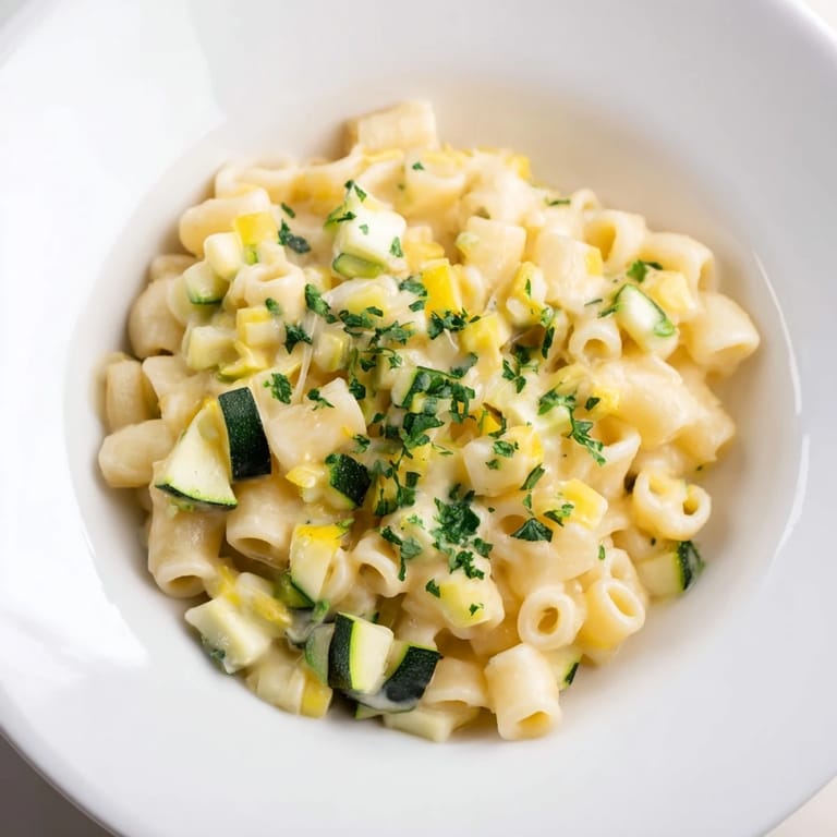 Creamy and cheesy One-Pot Zucchini Ditalini: Italian comfort food ready in one pot, vegetarian friendly.