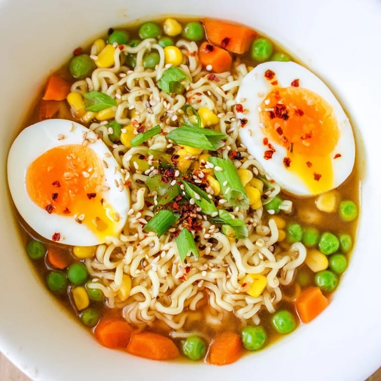 Enjoy this easy homemade Ramen Upgrade with Frozen Peas, filled with colorful vegetables and delicious broth.