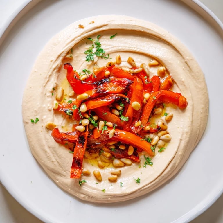 This close-up showcases golden-brown Hummus Roasted Veggies, smelling savory from the roasting process and seasoned perfectly.
