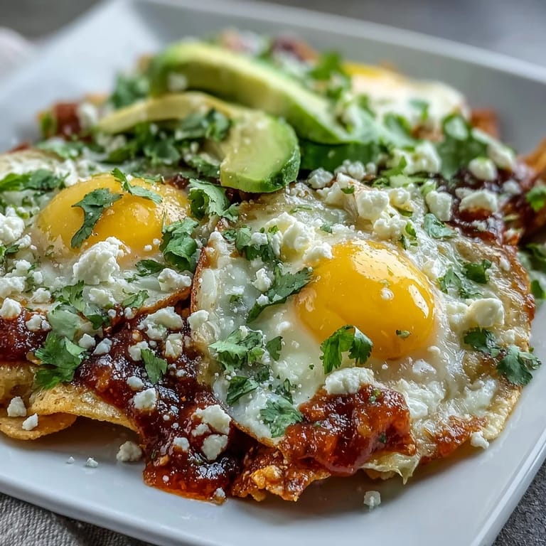 Our delicious chilaquiles recipe with vibrant salsa, served hot and ready for breakfast.