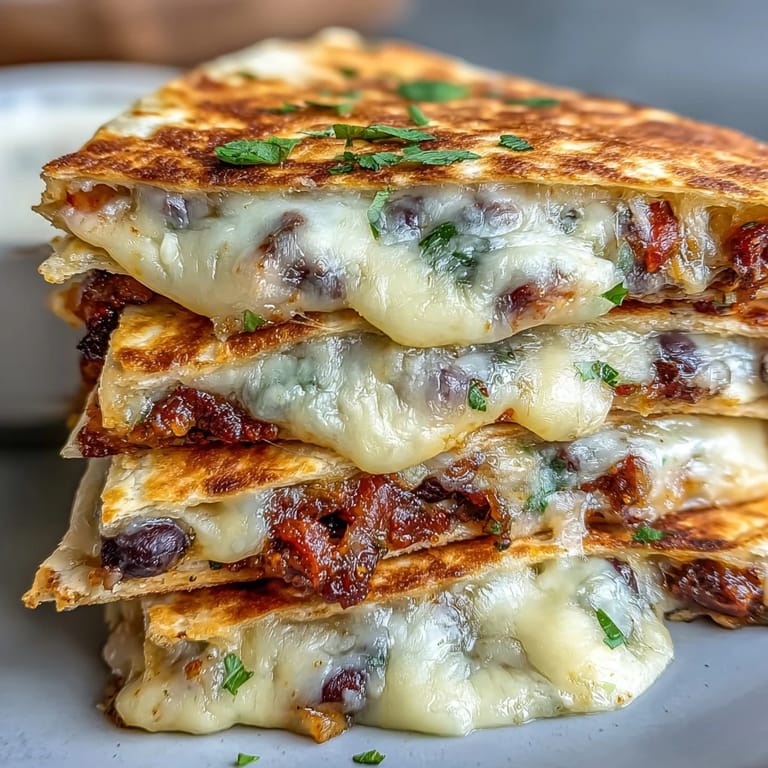A delicious Blooming Quesadilla Ring garnished with cilantro, ready to dip in salsa and sour cream.