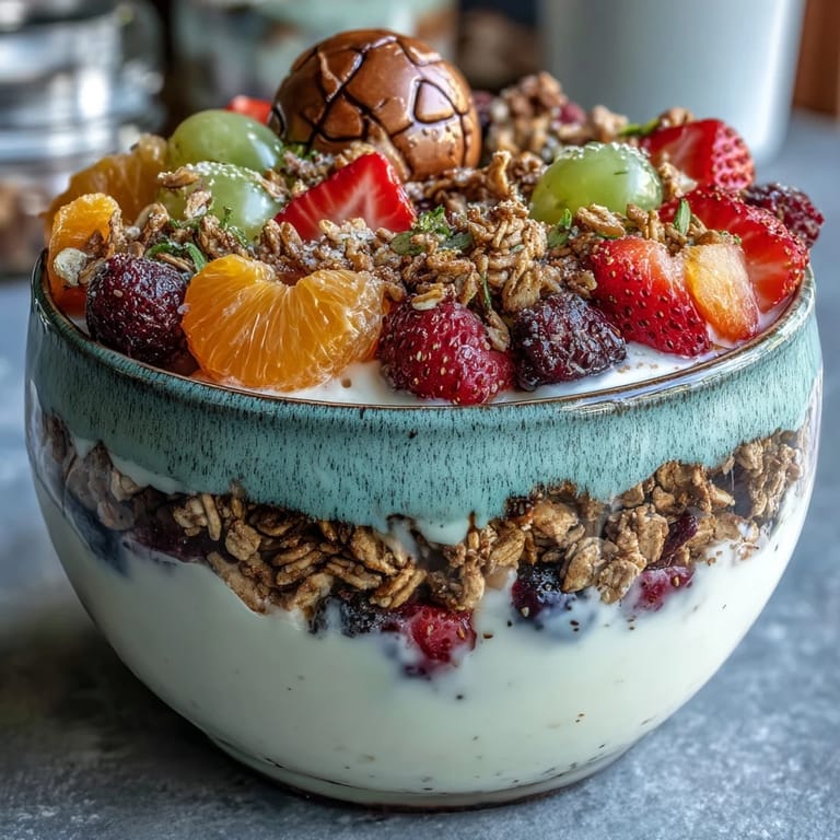 Fun Soccer Team Snack Cups with Fruit and Granola, decorated with soccer toppers, combining creamy yogurt, mixed berries, and coconut flakes.