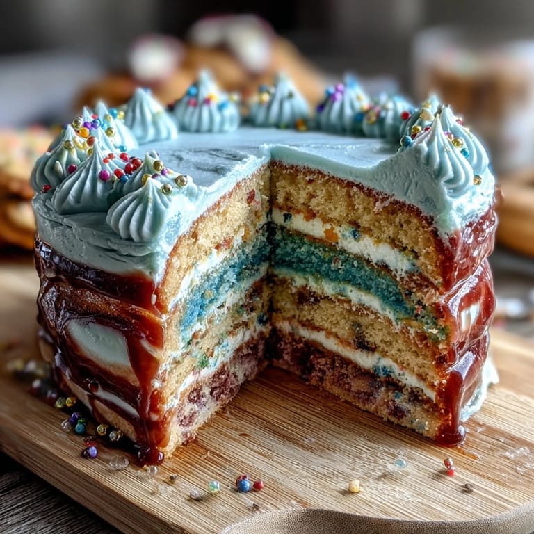 A stunning graduation ombre layer cake featuring graduated blue shades and elegant decorative piping.